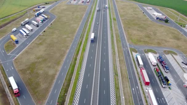 Cruceni Romania June 2022 Aerial View Traffic Highway Romania — 图库视频影像