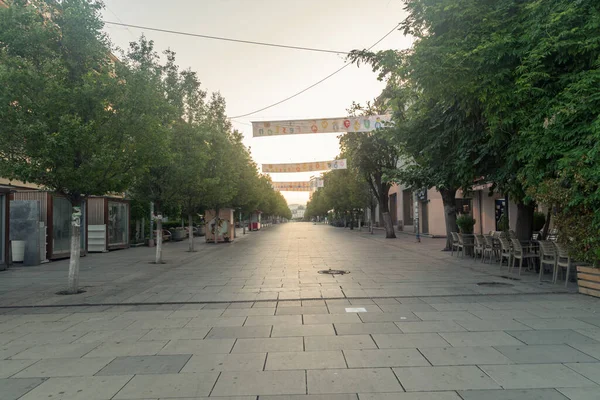 Pristina Kosovo Giugno 2022 Sunrise View Viale Madre Teresa Nel — Foto Stock