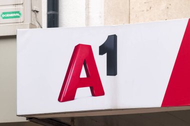 Sofya, Bulgaristan - 6 Haziran 2022: A1 Srbija logosu.