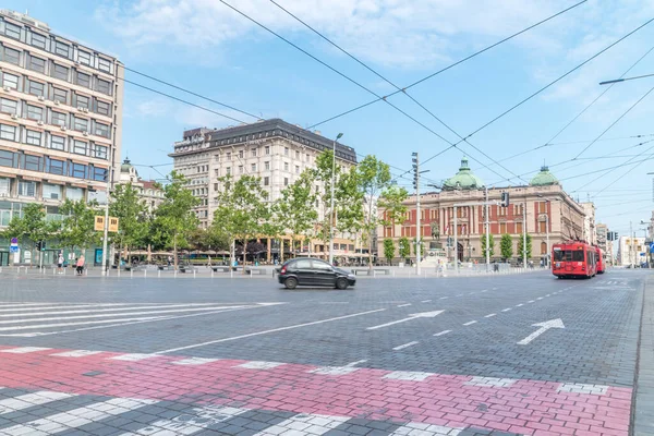 Belgrade Serbia June 2022 Republic Square Statue Prince Mihailo — Foto de Stock