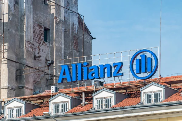 Sofia Bulgaria June 2022 Logo Allianz German Multinational Financial Services — Foto de Stock
