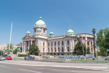 Belgrade, Serbia - June 7, 2022: House of the National Assembly of the Republic of Serbia.