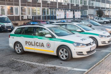 Svidnik, Slovakia - June 12, 2022: Slovakian Police (Policia) car.
