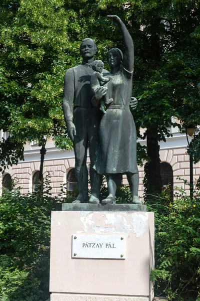 Debrecen Hungary June 2022 Debreceni Csalad Patzay Pal Sculpture — Zdjęcie stockowe