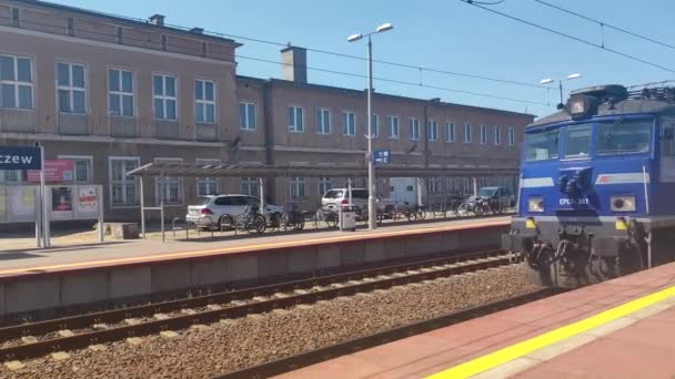 Tczew Poland July 2022 Train Entry Tczew Station — Wideo stockowe