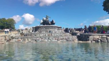 Copenhagen, Denmark - July 26, 2022: Gefion Fountain (Danish: Gefionspringvandet).