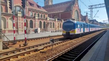 Gdansk, Poland - August 9, 2022: SKM regional train in Pomeranian region in Poland.