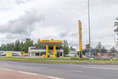 Parnawa, Estonia - June 19, 2022: Olerex gas station.