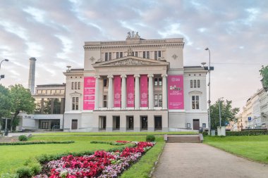 Riga, Latvia - June 20, 2022: Latvian national opera and ballet theater.