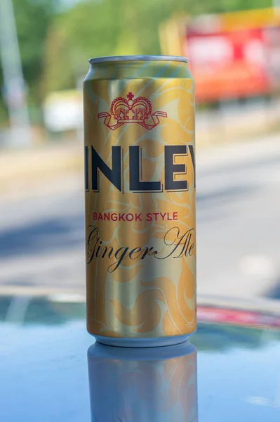 Svidnik Slovakia June 2022 Can Kinley Ginger Ale Bangkok Style — 图库照片