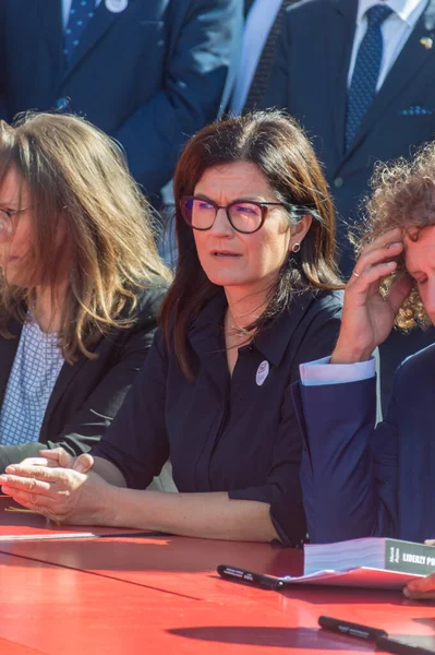 Gdansk Polen Augustus 2022 Aleksandra Dulkiewicz Aan Ronde Tafel Voor — Stockfoto