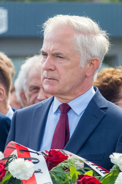 Danzig Polen August 2022 Slawomir Rybicki Jahrestag Der August Abkommen — Stockfoto