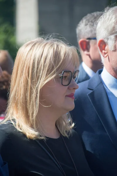 Gdansk Polonya Ağustos 2022 Avrupa Pomeranya Parlamentosu Üyesi Magdalena Adamowicz — Stok fotoğraf