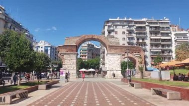 Selanik, Yunanistan - 29 Eylül 2022: Galerius Kemeri.