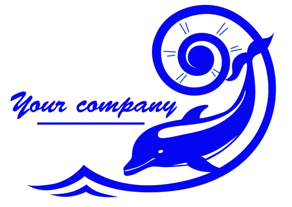 Logo dauphin — Image vectorielle