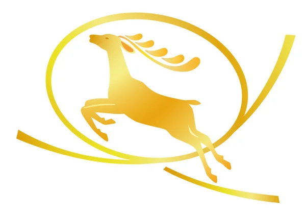 Logo cervo — Vettoriale Stock