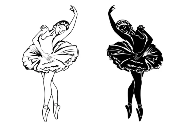 Dos bailarinas — Vector de stock