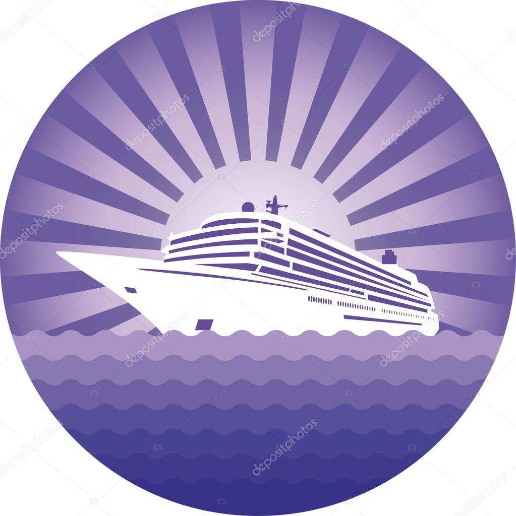 Emblem with cruise liner