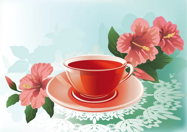 Hibiškový čaj — Stockový vektor