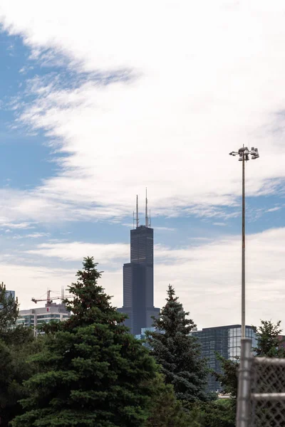 Chicago Június 2022 Willis Tower Áll Magas Egy Napos Szerda — Stock Fotó