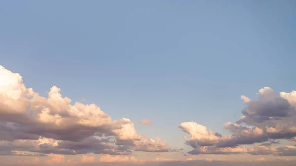 Beautiful Panoramic Sky Replacement Sunset Background Starting Horizon Layers Fluffy — Stock Photo, Image
