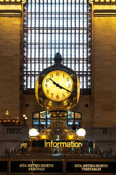 Close Photo Grand Central Terminal Clock New York City Sitting — 图库照片