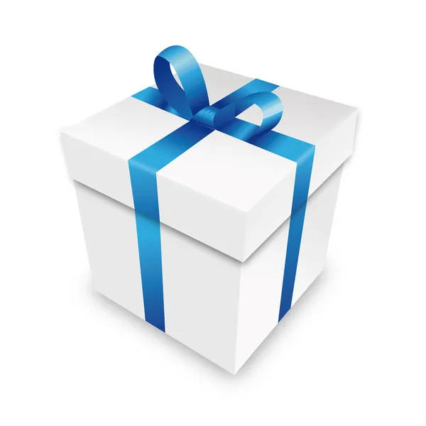 Geschenk pakket geschenk vak packet blauwe perceel inwikkeling xmas valentine — Stockvector