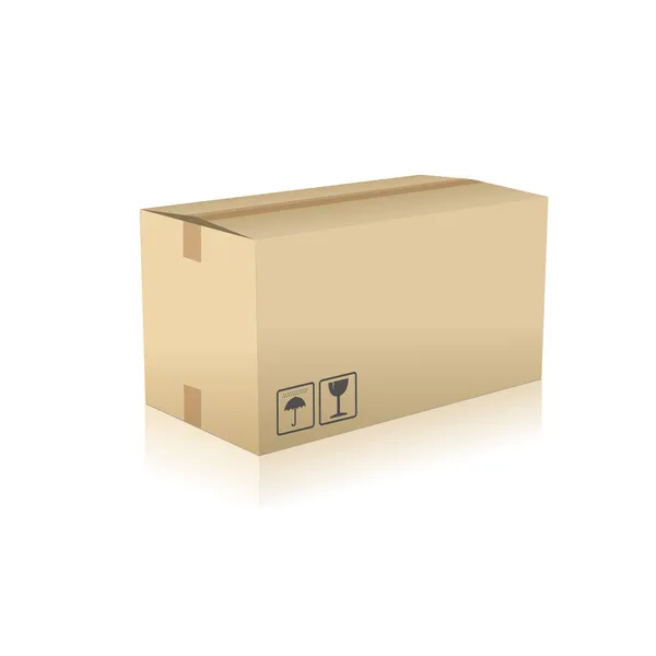Paquete paquete entrega conjunto caja de transporte cartón entrega paquete envío seguimiento logística — Archivo Imágenes Vectoriales