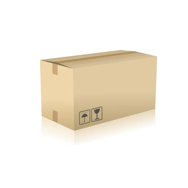 Parcel parcel delivery set transport box cardboard delivery parcel shipment tracking logistics — Stock Vector