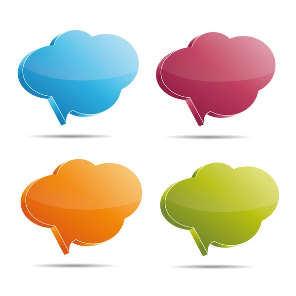 Talking bubble set speech bubble thought bubble icon bubble help answer mindmap internet advertising faqs comic — Stock Vector