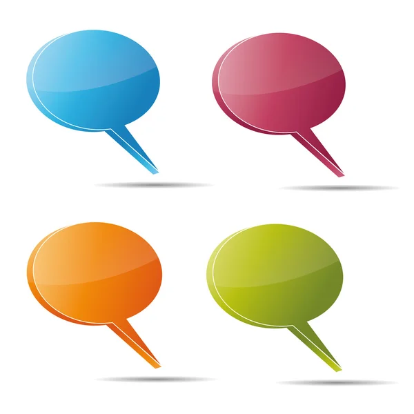 Talking bubble set speech bubble thought bubble icon bubble help answer mindmap internet advertising faqs comic — Stock Vector