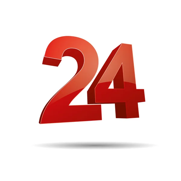 24 timmars räddningstjänst räddningstjänsten beredvillighet 3d abstraktion företagslogotyp design ikon logga — Stock vektor