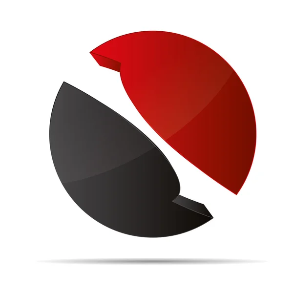 Ikona znak branży projektowania 3D abstrakcja zen koło glob logo firmy — Wektor stockowy