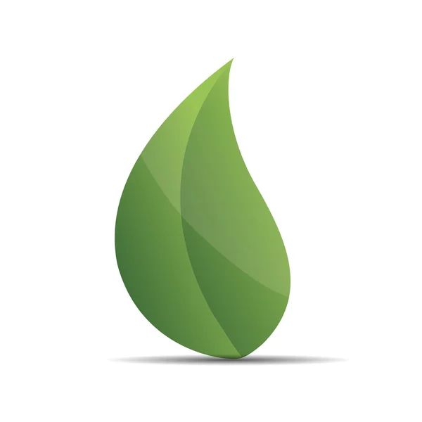 3D nature tree green leaf zen wellness corporate design icon logo trademark — Stock Vector