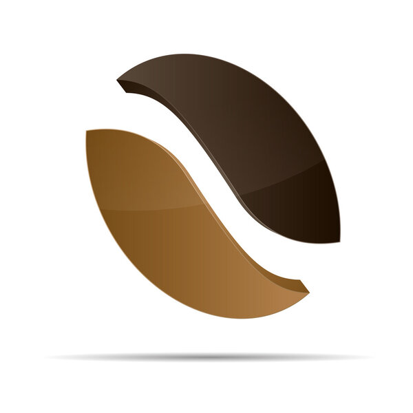 3d coffee cafe bean corporate design icon logo trademark