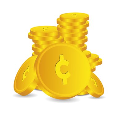 Banka kredi para sermaye kredisi altın para tal? Tatlım sembolü kredi ödüllendirici vektör