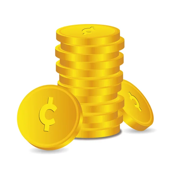 Bank credit coin capital credits gold money tal € vector rewarding sweetheart symbol credit — Stock Vector