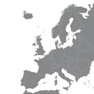 Avrupa schengen anlaşması Brüksel Belçika euro geo kartı harita siluet vektör haritacılık planı