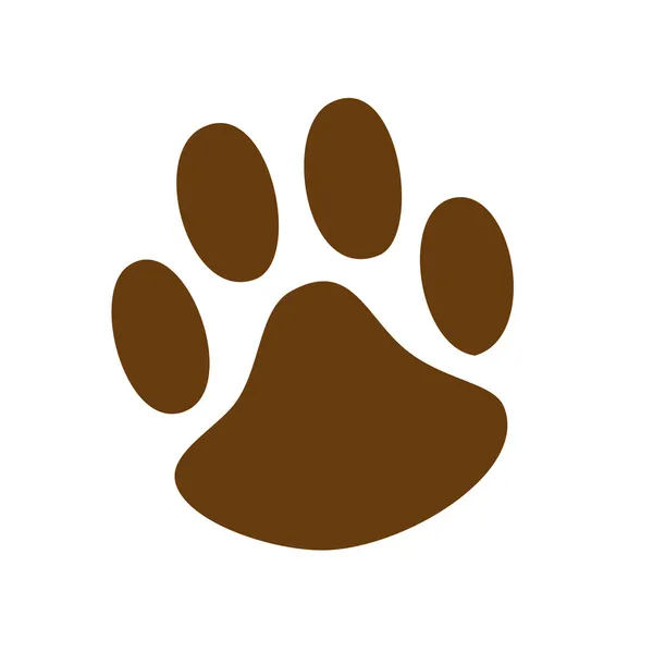 Állat mancsát Farkas mancs mancs vektor medve lábnyom állat mancsát macska mancsát ujjlenyomat benyomást — Stock Vector