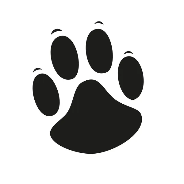 Dierlijke paw huisdier wolf paw paw vector Beer voetafdruk dierlijke poot kat paw vingerafdruk indruk — Stockvector