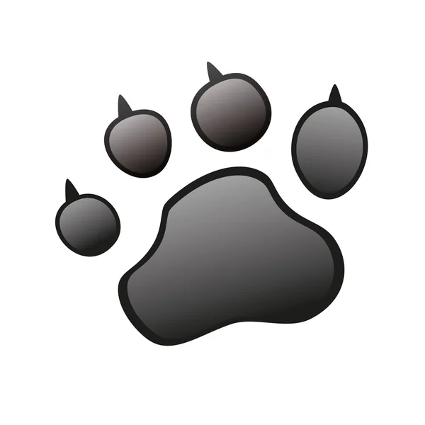Animal Paw pet wolf paw paw vector bear footprint animal paw cat paw fingerprint impressão —  Vetores de Stock