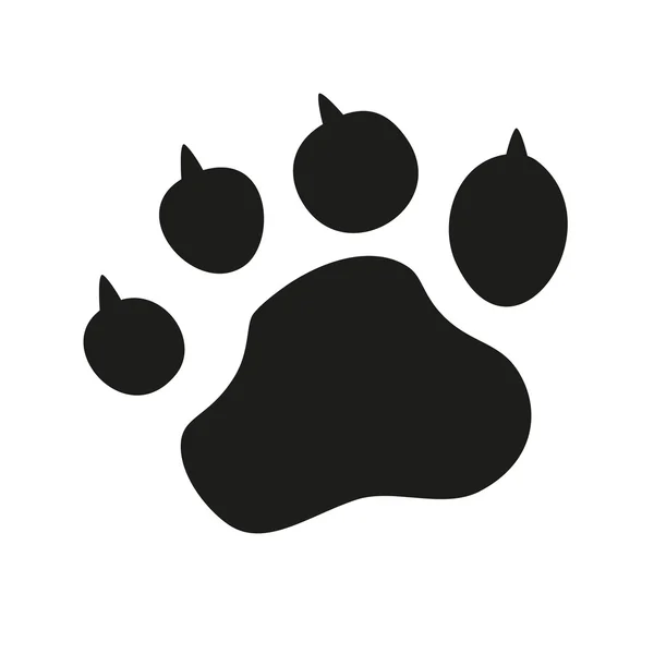 Animal Patte de loup animal patte patte vecteur ours empreinte de pas animal patte chat patte empreinte digitale — Image vectorielle