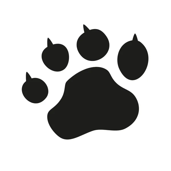 Animal Paw pet wolf paw paw vector bear footprint animal paw cat paw fingerprint impression — Stock Vector