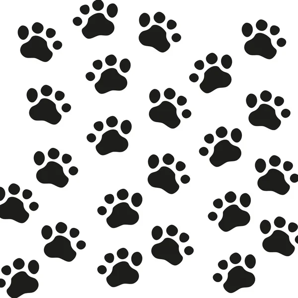 Animal Paw pet wolf paw paw vector bear footprint animal paw cat paw fingerprint impression — Stock Vector