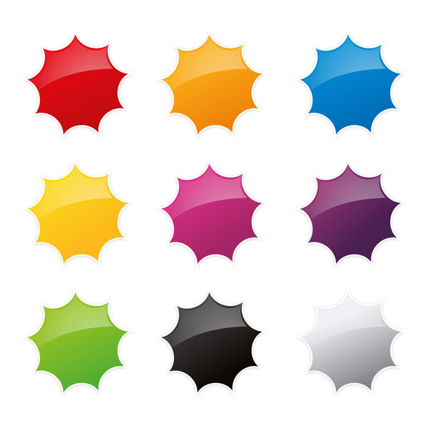 badges badge set shop collection advertising placard sticker label web button action