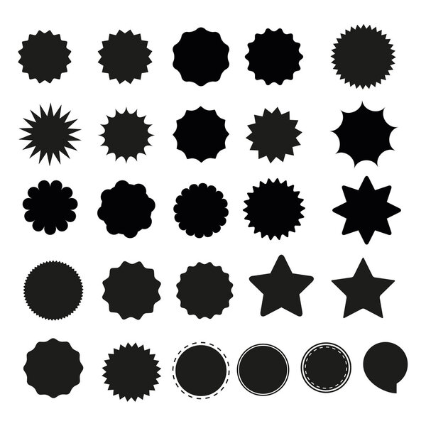 badges badge set shop collection advertising placard sticker label web button action