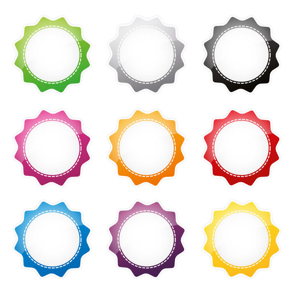 badges badge set shop collection advertising placard sticker label web button action