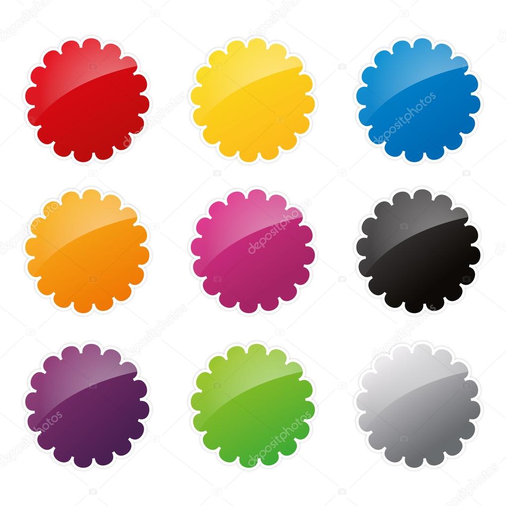 Action button badges badge square pink set collection trasnparent created in Adobe Illustrator.