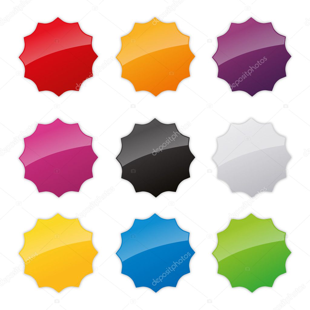 Action button badges badge square pink set collection trasnparent created in Adobe Illustrator.