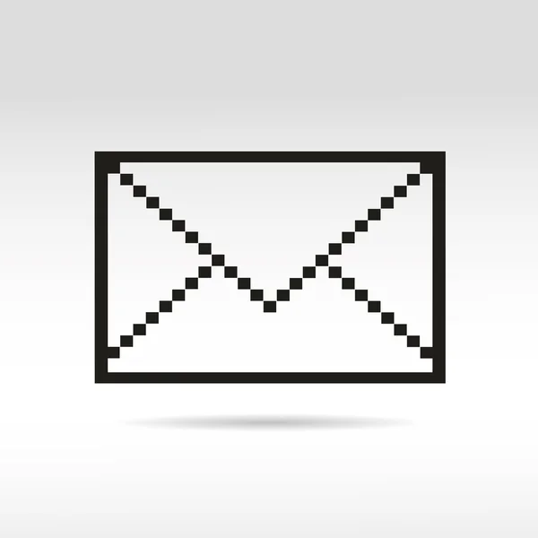 Pixels de boletim de e-mail mensagem post-it gravar enviar correspondência rede internet negócio sinal — Vetor de Stock